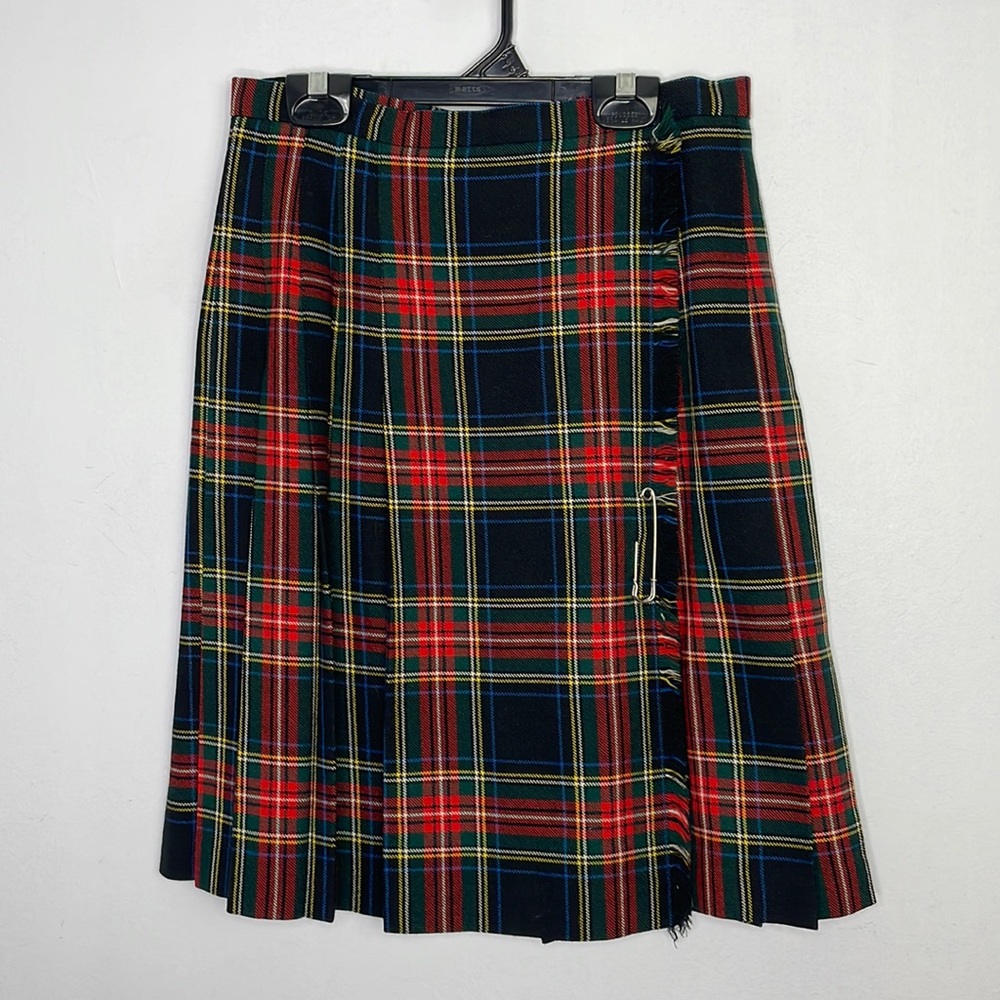 Vintage Red and Green Plaid Skirt